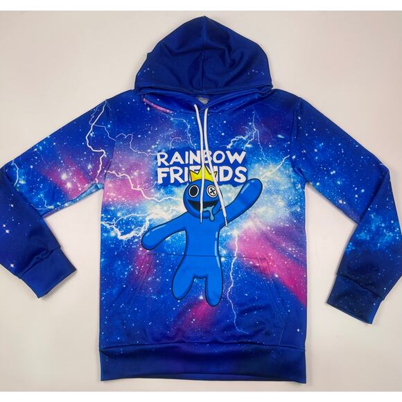 Boys Youth Sz 8 Rainbow Friends Roblox Galaxy Graphic Hoodie Character Pullover - Picture 2 of 8